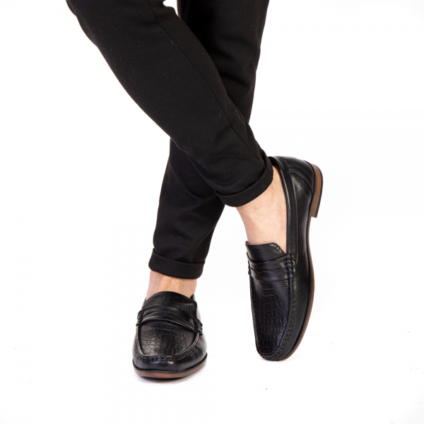 Ανδρικά παπούτσια Lister μαύρα - Kalapod.gr